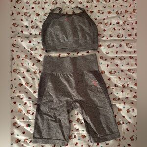 GYMSHARK Flex Sports Bra and Shorts Workout Set